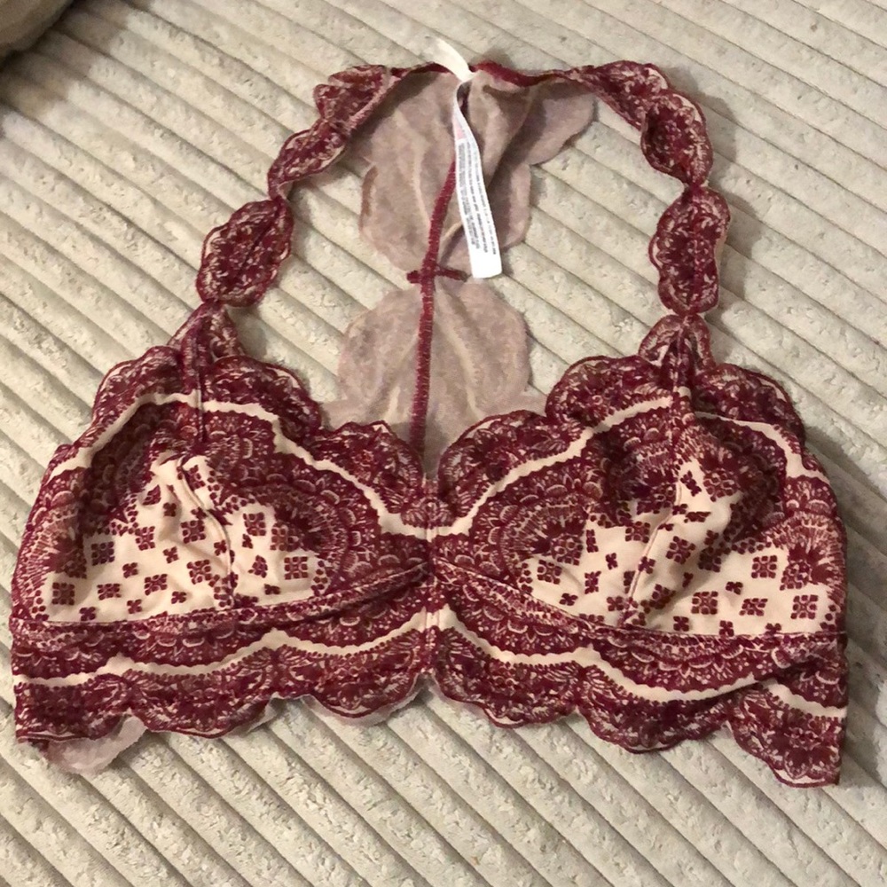 Scalloped racer back bralette